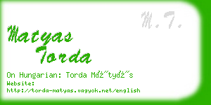 matyas torda business card